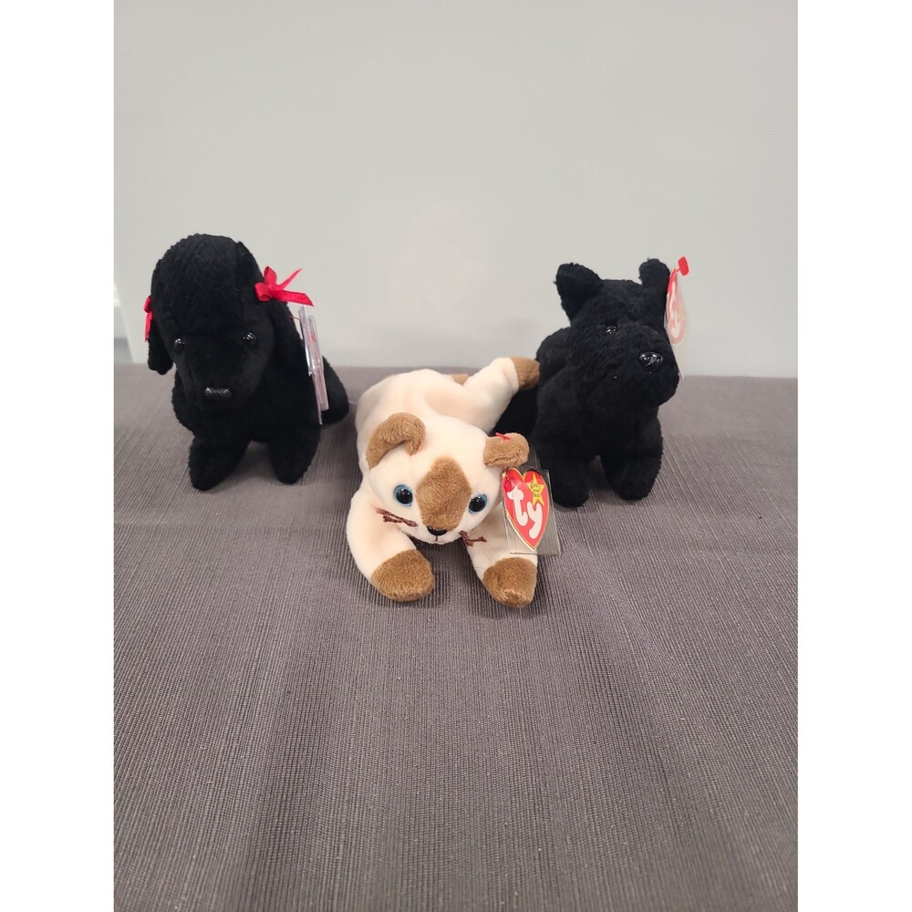 Ty Beanie Babies Scottie, GiGi, and Snip